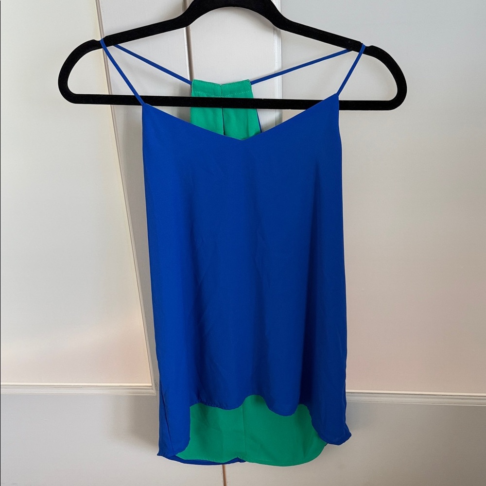 Blue and Green Women's Top